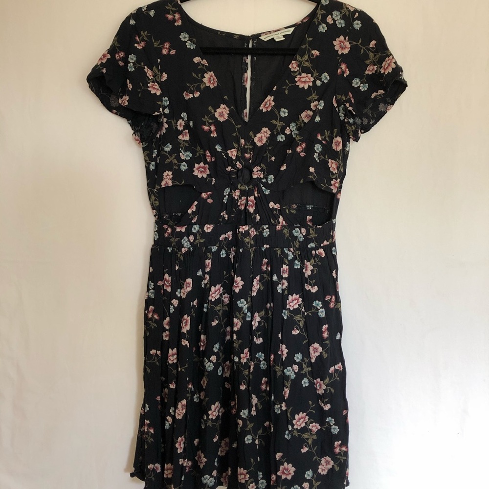 AE Floral Peek-A-Boo Mini Dress